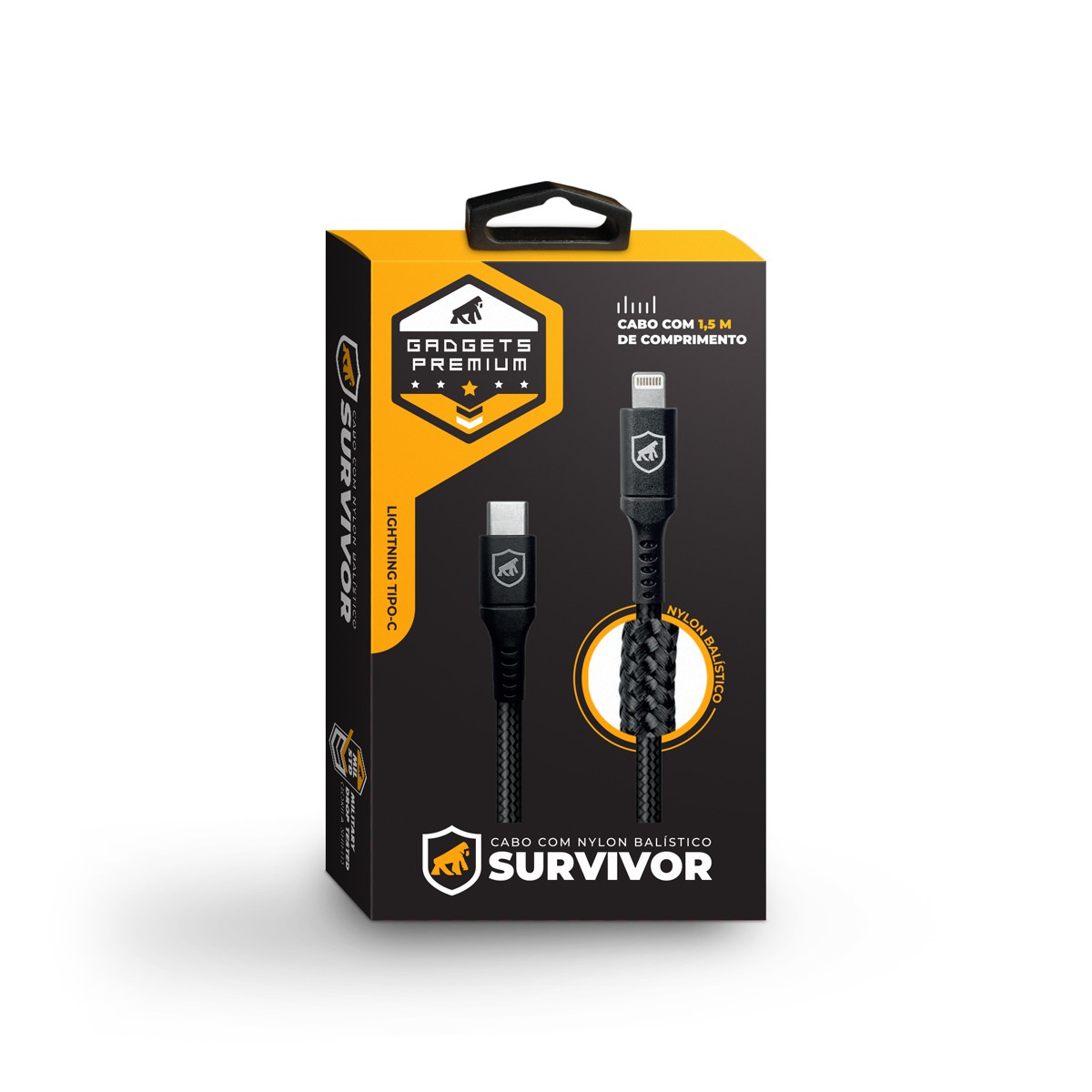Cabo Survivor para Lightning / Tipo C - 1,5m - Gshield - foto 6