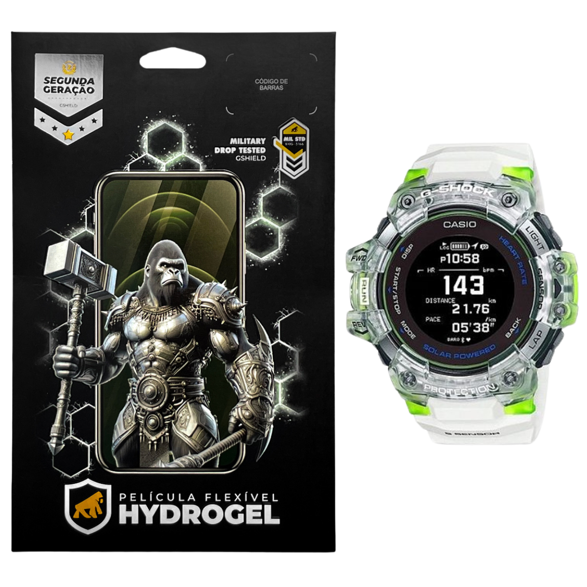 Película para Casio G-Shock GBD-H1000 - Hydrogel HD 6 Unidades - Gshield