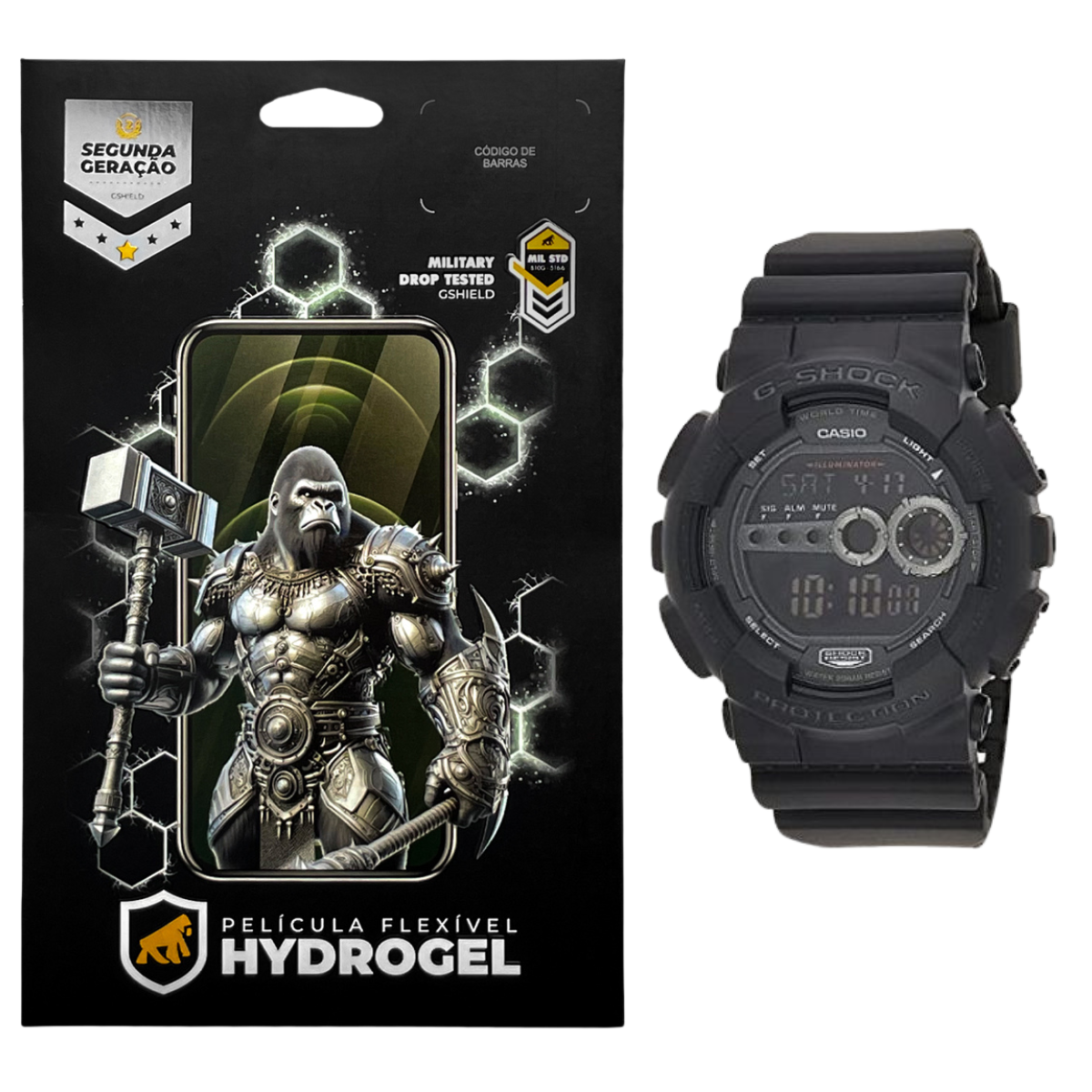Película para Casio G-Shock GD-100 - Hydrogel HD 6 Unidades - Gshield
