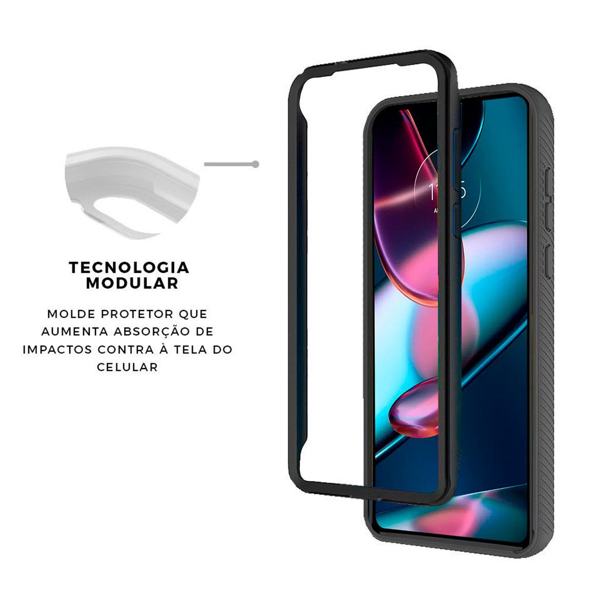 Capa para Motorola Moto Edge 30 Pro 5G - Stronger Preta - Gshield