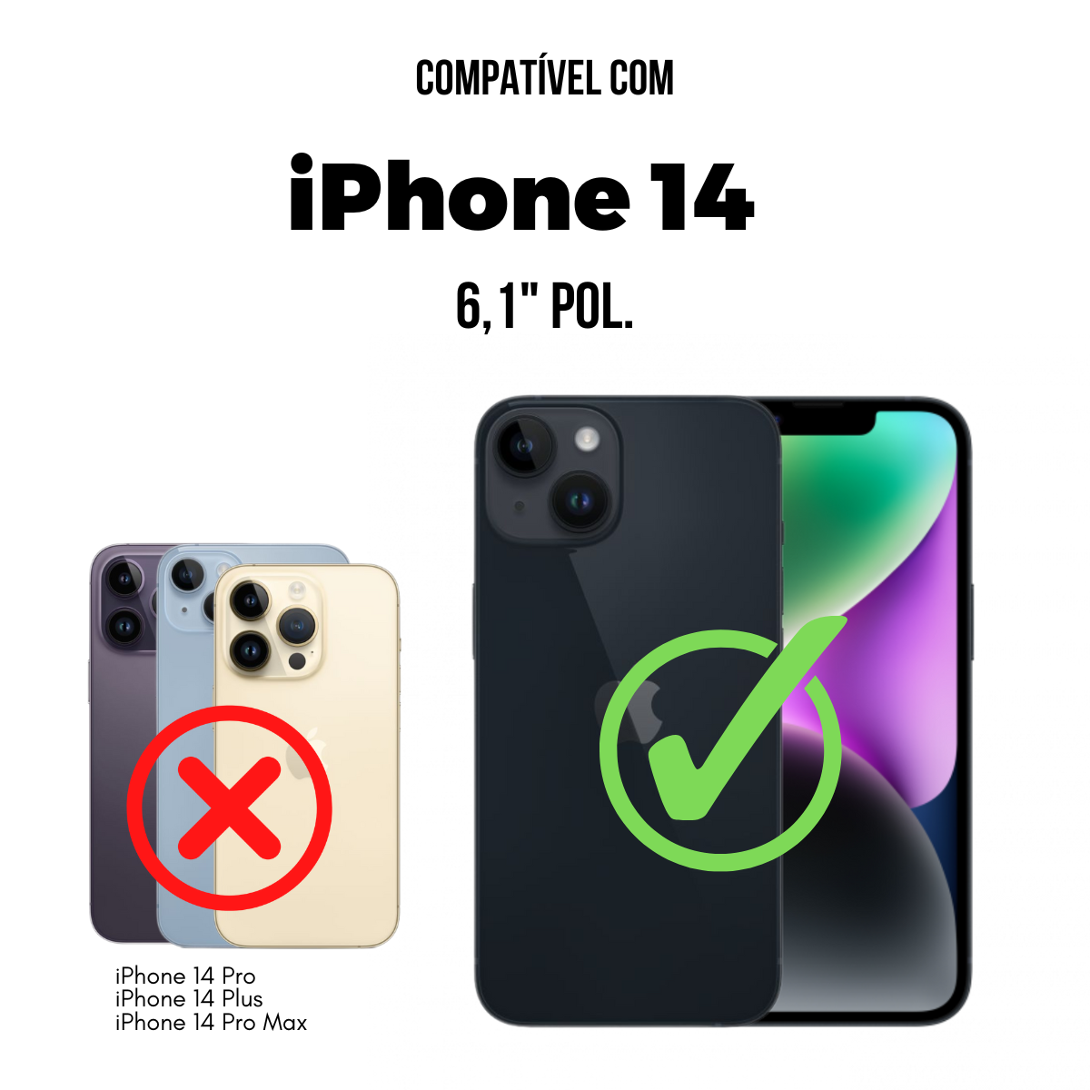 Película para iPhone 14 - Dual Glass Preta - Gshield
