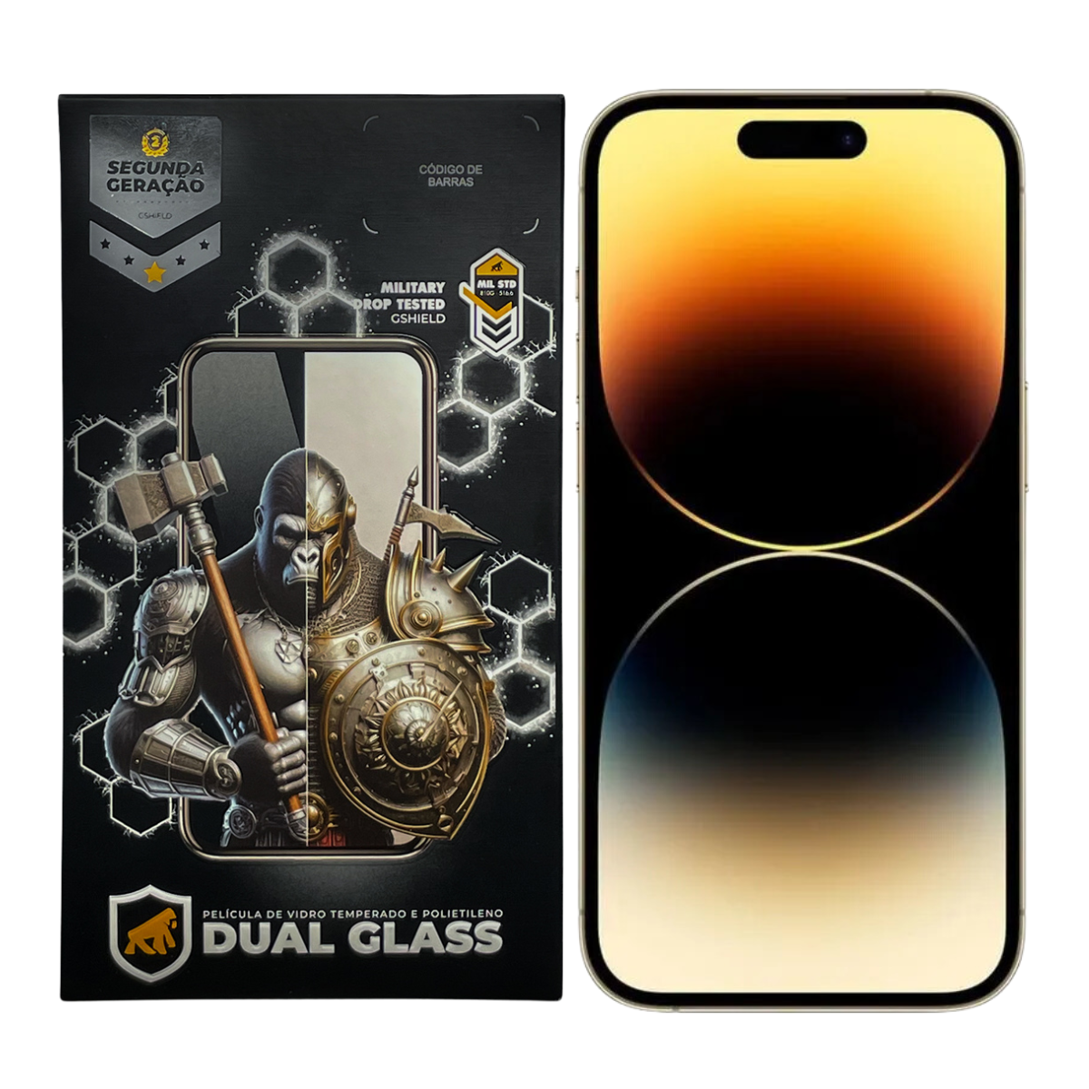 Película para iPhone 14 Pro Max - Dual Glass Preta - Gshield