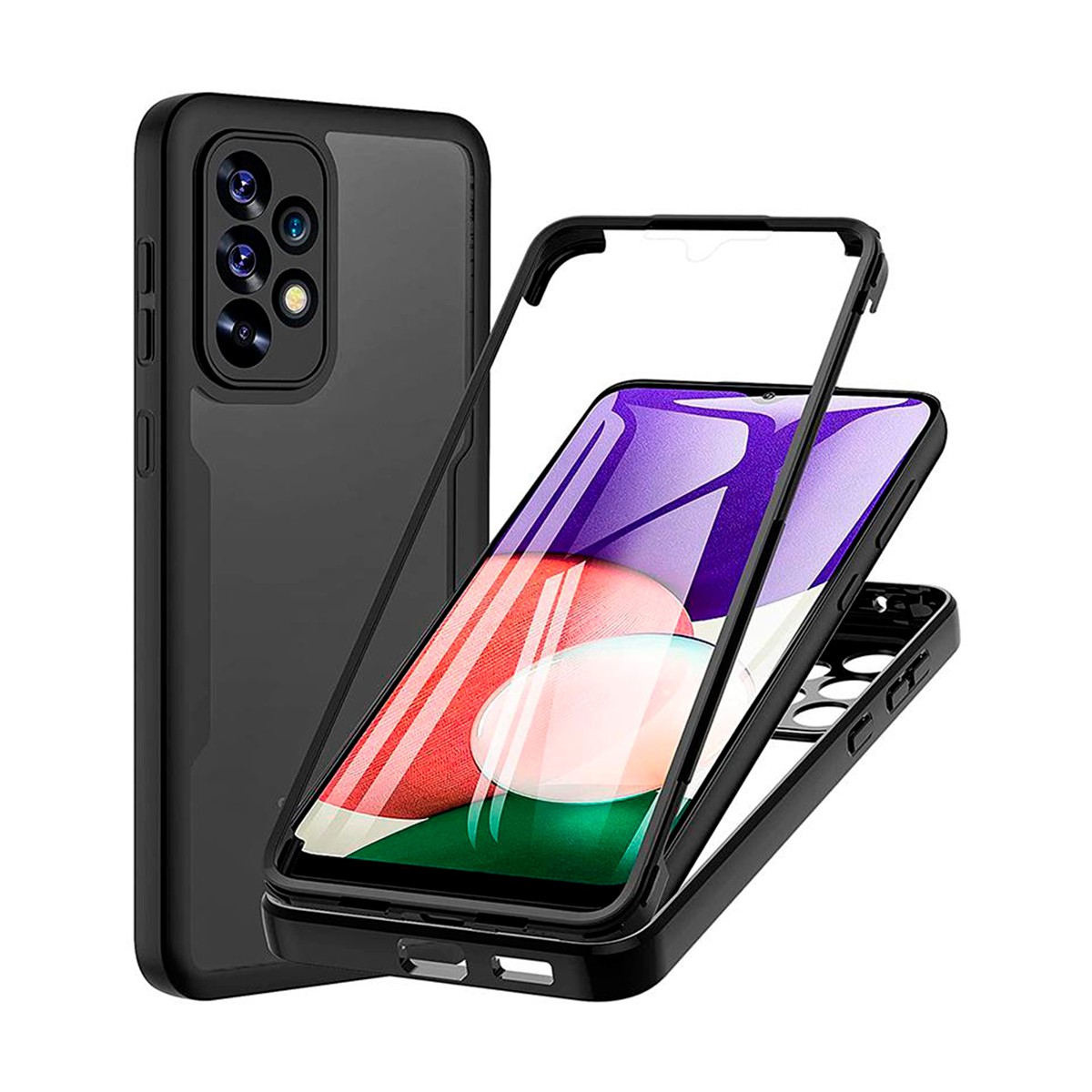 Capa 360 para Samsung Galaxy A32 5G - Preta - Frente e Verso - Gshield