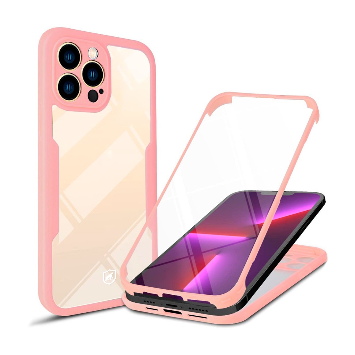 Capa 360 para iPhone 11 Pro Max - Rosa - Frente e Verso - Gshield