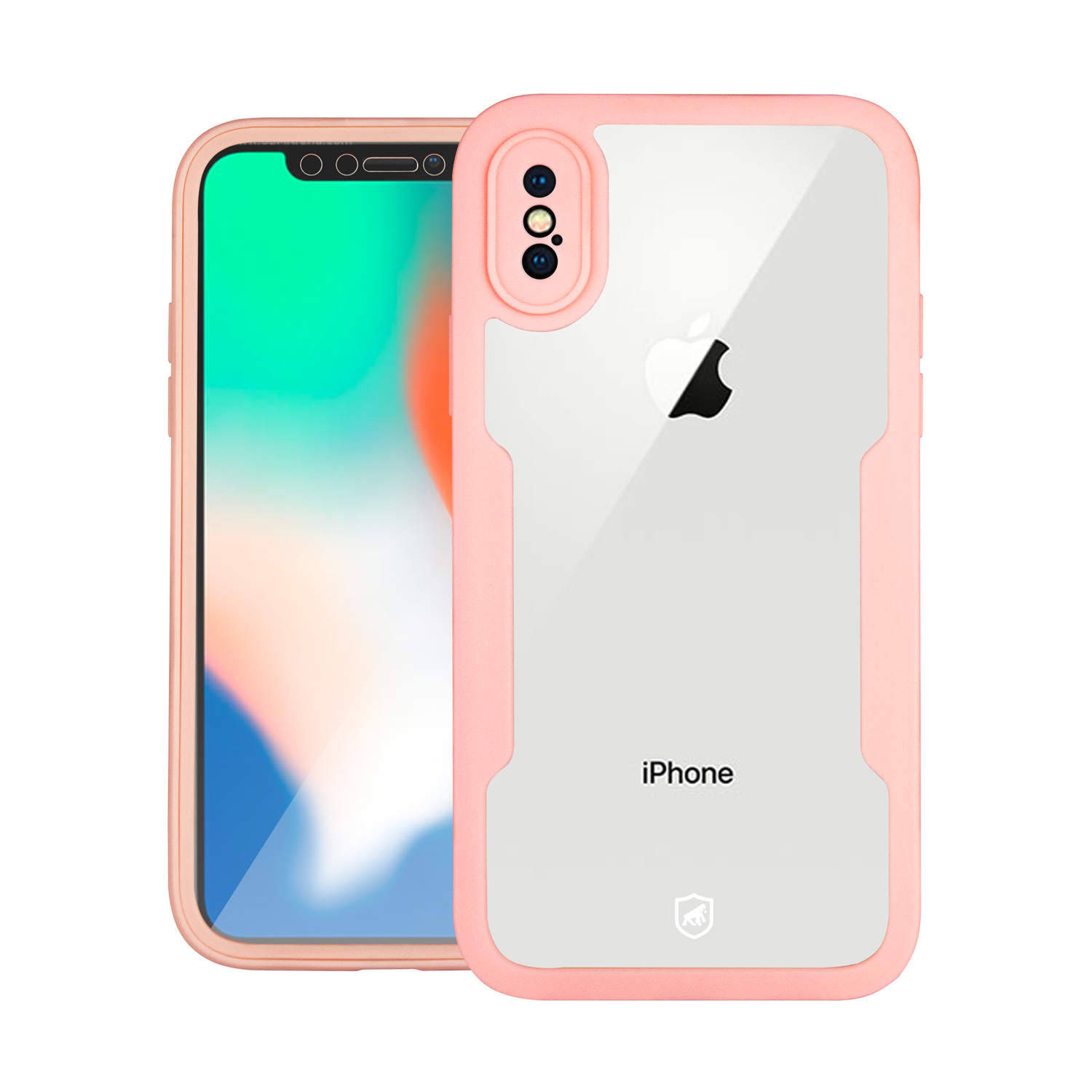 Capa 360 para iPhone X / XS - Rosa - Frente e Verso - Gshield