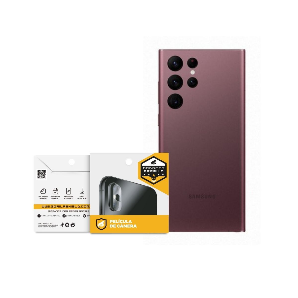 Película para Lente de Câmera Samsung Galaxy S22 Ultra - Gshield