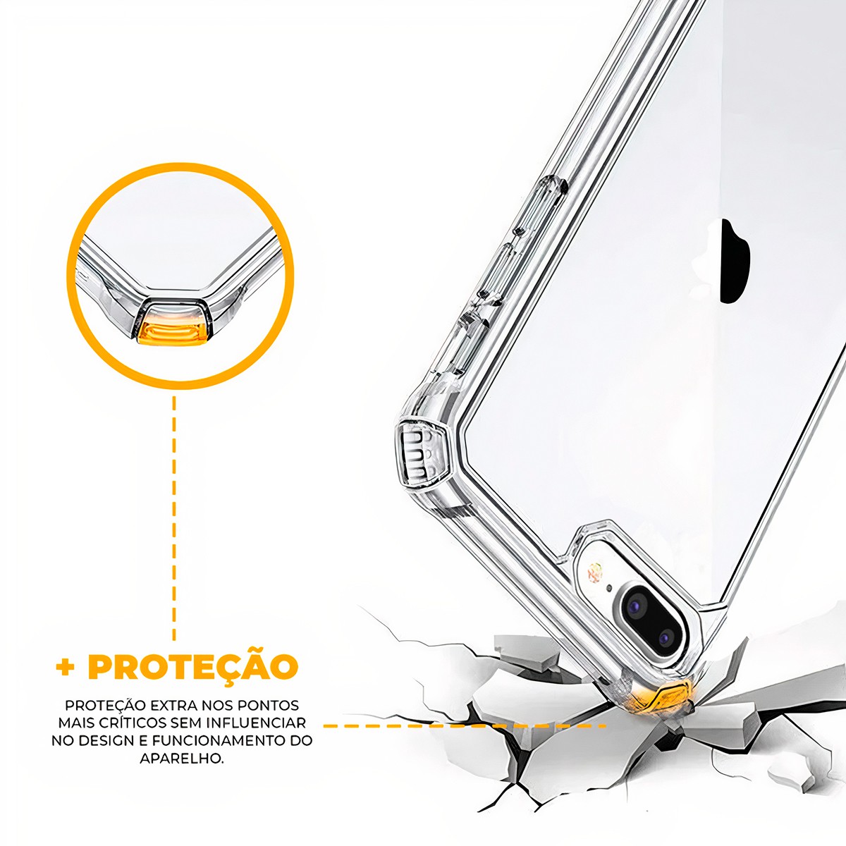 Capa para iPhone 7 Plus / 8 Plus - Clear Proof - Gshield - foto 3