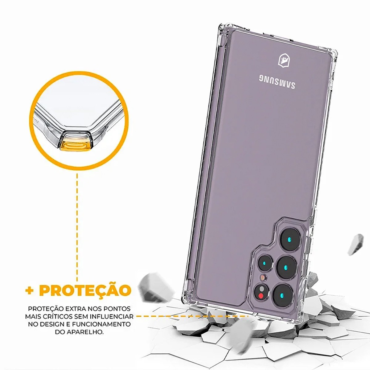 Capa para Samsung Galaxy S22 Ultra - Clear Proof - Gshield - foto 3