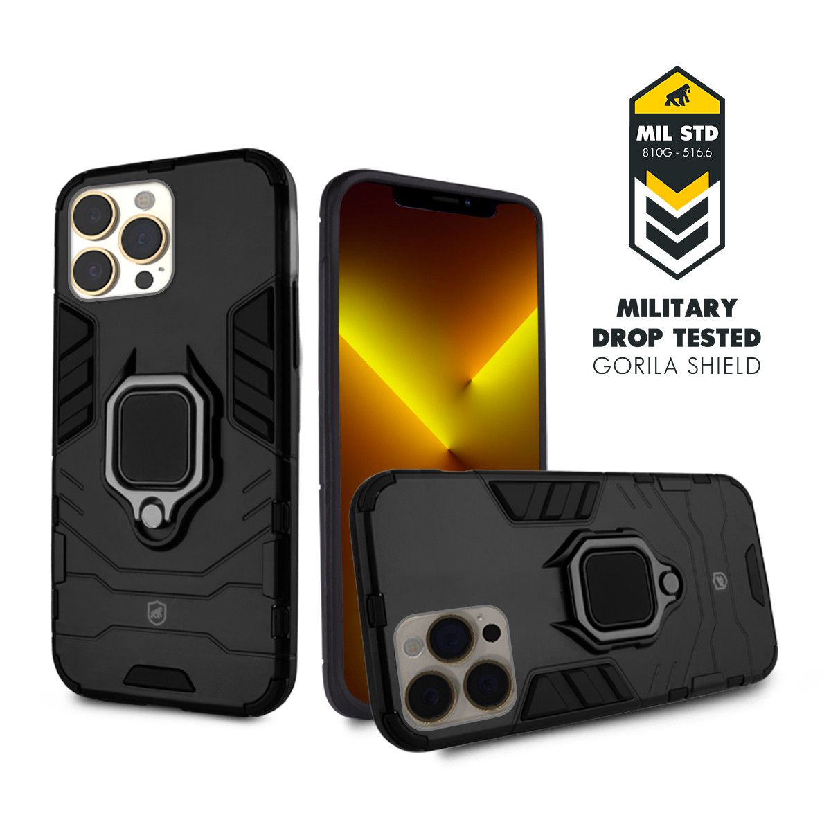 Capa para iPhone 13 Pro - Defender Black - Gshield - foto 6