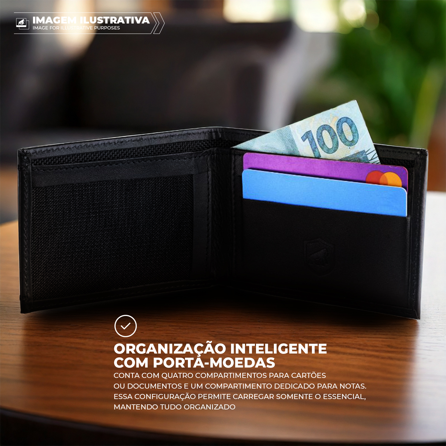 Carteira de Couro masculina - Porta cartão - Ultra Slim - Gshield - foto 2