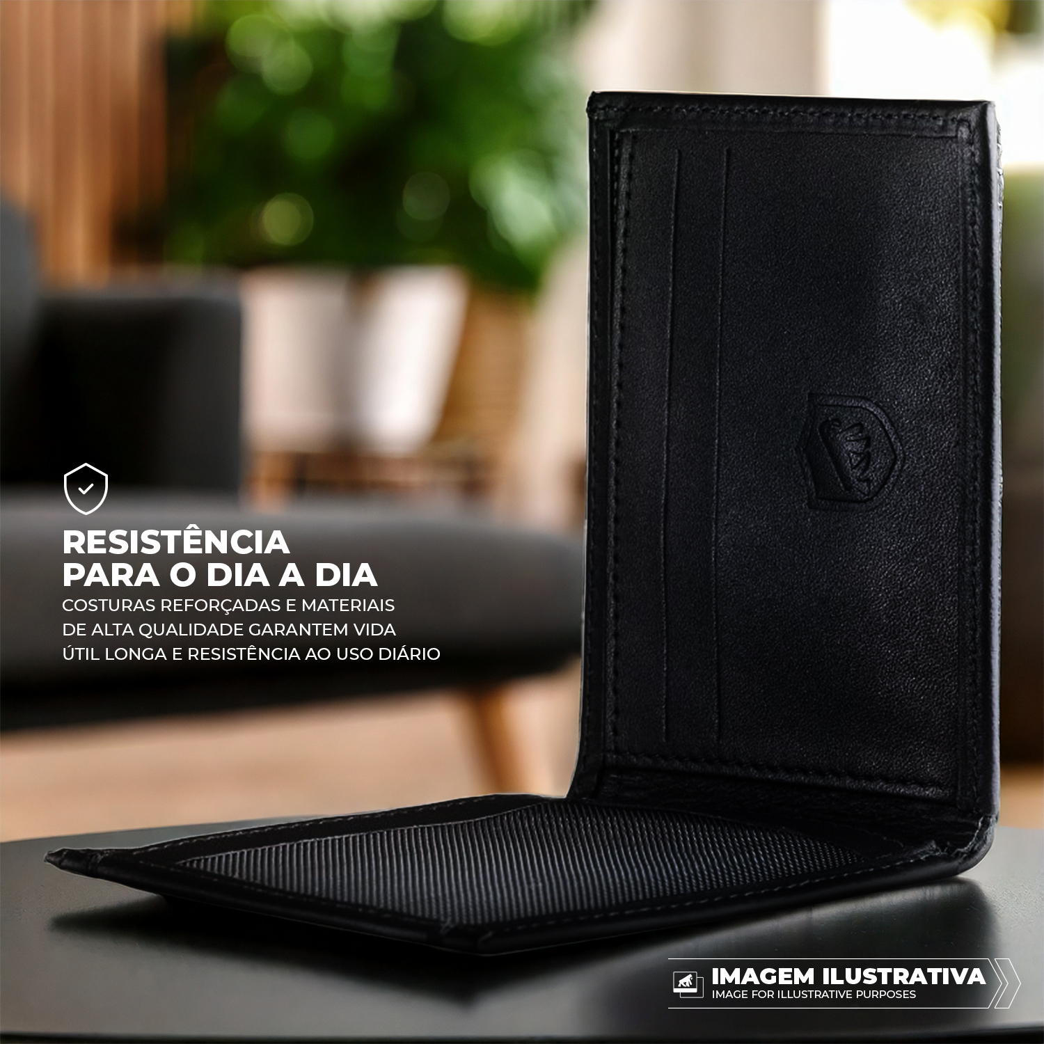 Carteira de Couro masculina - Porta cartão - Ultra Slim - Gshield - foto 3