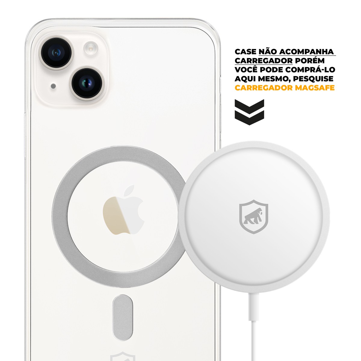 Capa MagSafe para iPhone 14 Plus - Transparente - Gshield