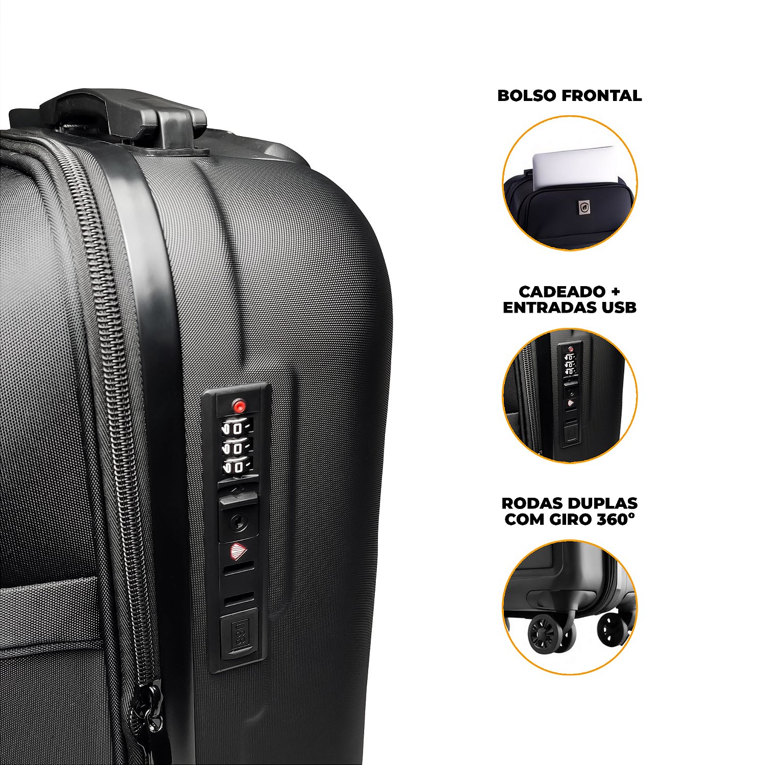 Kit Mala de viagem Armor + Necessaire Guardian - Gshield - foto 4