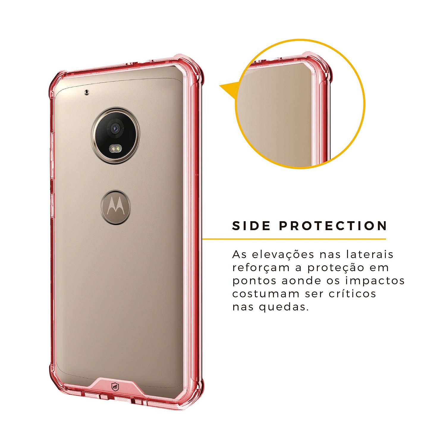 Capa para Motorola Moto G5 Plus - Ultra Slim Air Rosa - Gshield - foto 4