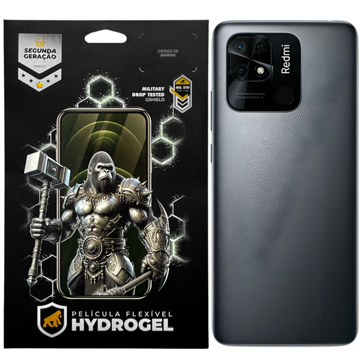 Película para Xiaomi Redmi 10C - Traseira Hydrogel HD - Gshield