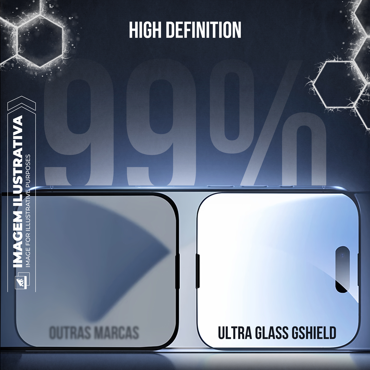 Película para iPhone 13 Pro Max - Ultra Glass - Preta - Gshield