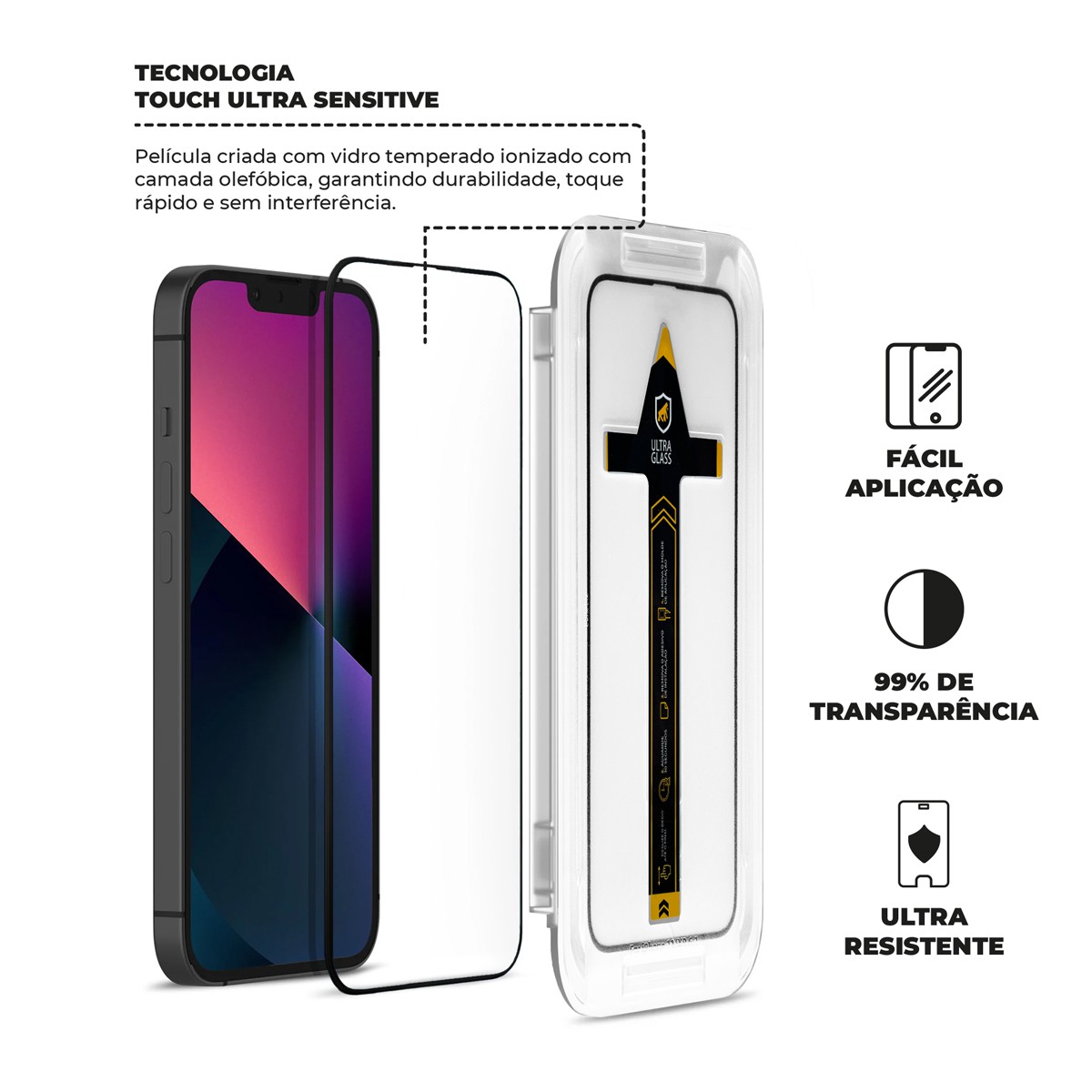Película para iPhone XR - Ultra Glass - Preta - Gshield