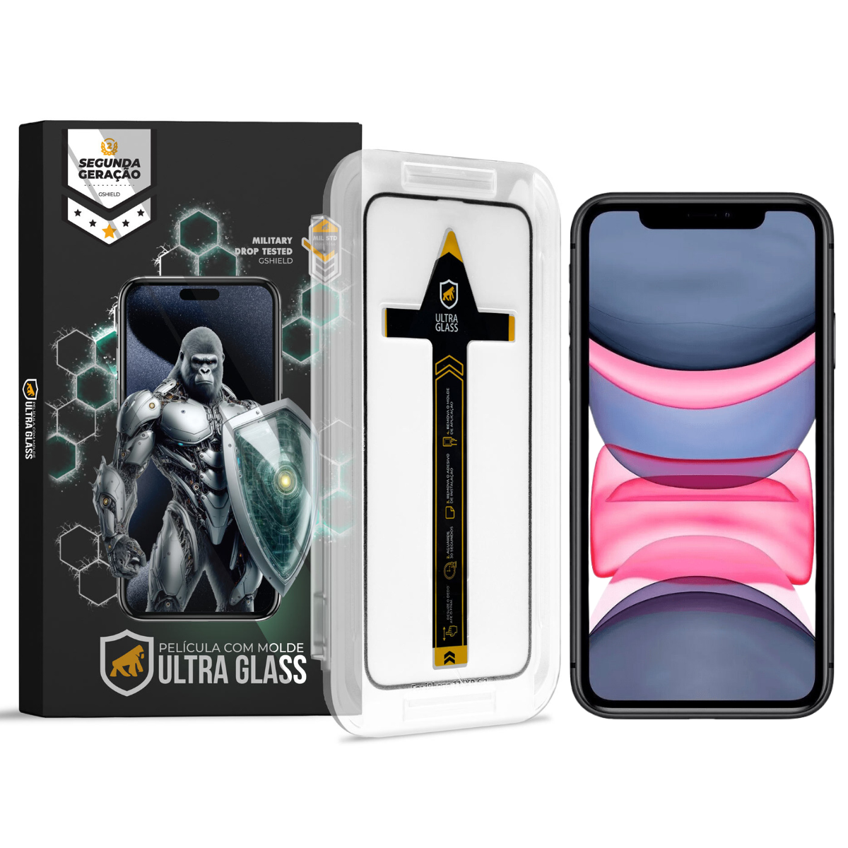 Película para iPhone 11 - Ultra Glass - Preta - Gshield