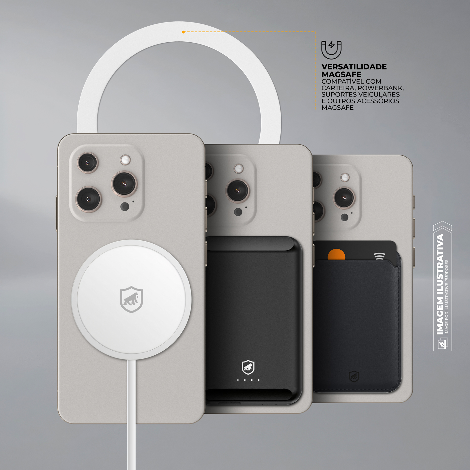 Anel Magsafe - Aro Adesivo Metálico - Gshield