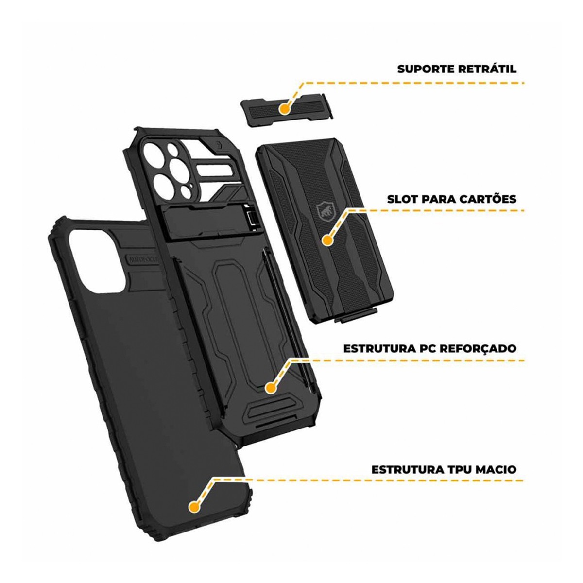 Capa para iPhone 14 - Snap Guardian - Gshield