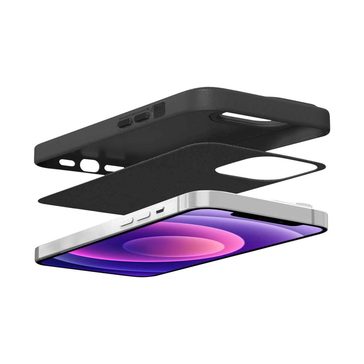 Capa para iPhone 12 - Couro Dual Preta - Gshield - foto 6