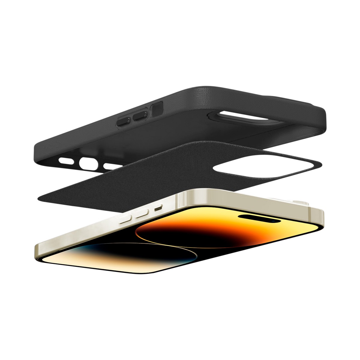 Capa para iPhone 14 Pro Max - Couro Dual Preta - Gshield