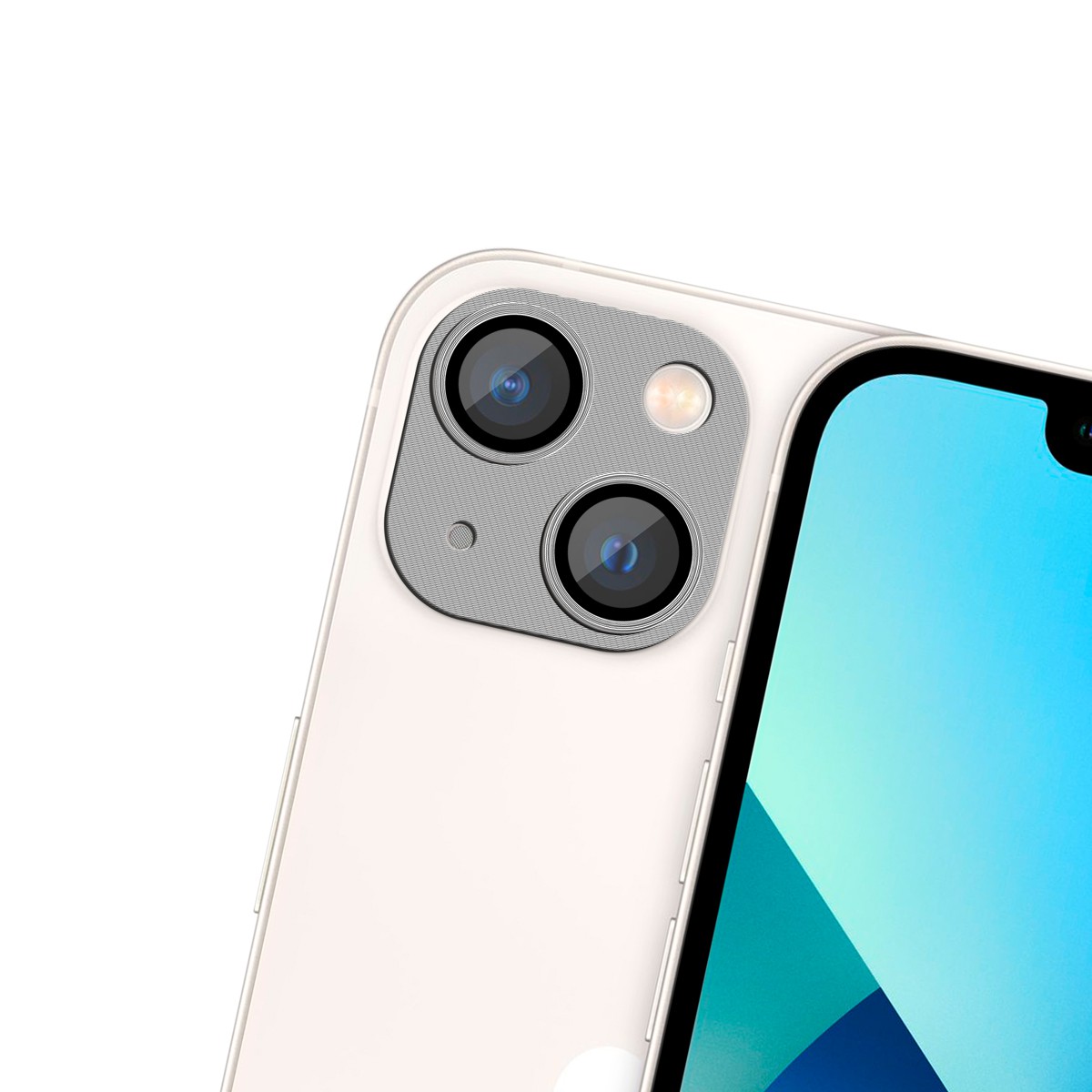 Protetor de Lente de Câmera de Alumínio para iPhone 14 - Prata - Gshield