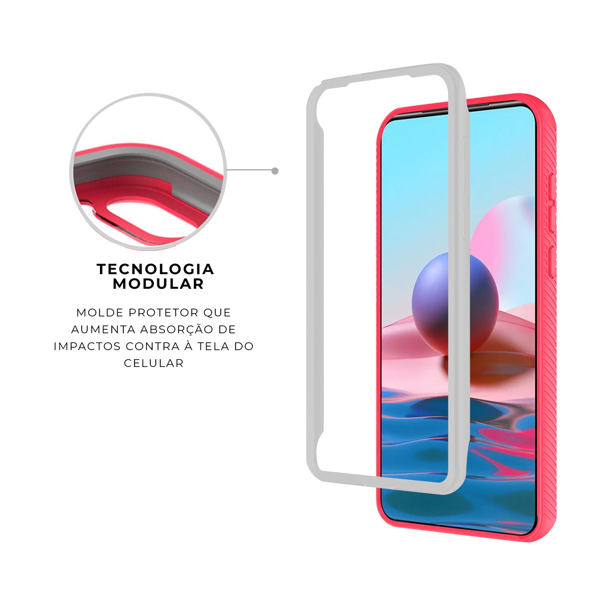 Capa para Xiaomi Redmi Note 10 4G / Note 10S - Stronger Rosa - Gshield