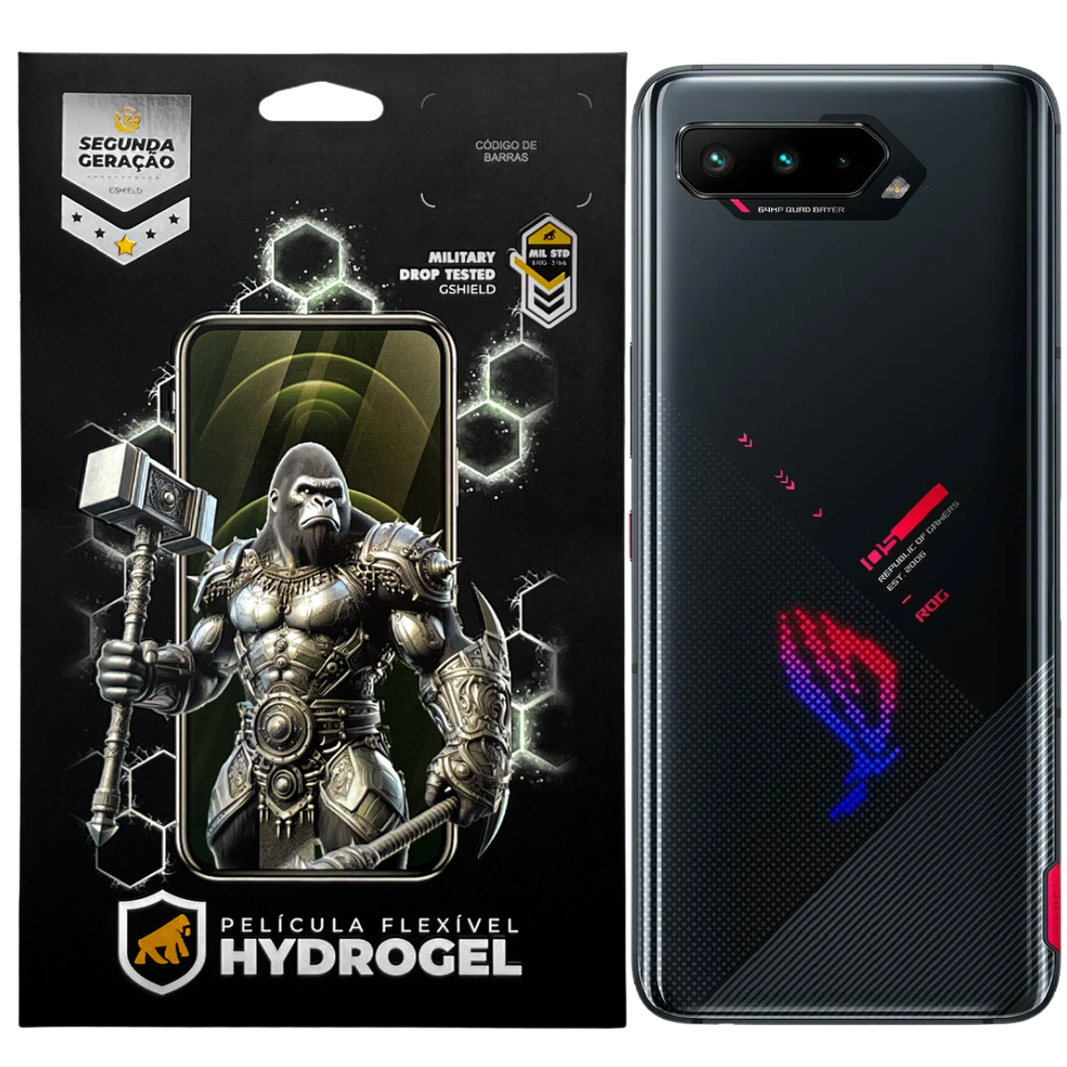Película para Asus ROG Phone 5s Pro - Traseira Hydrogel HD- Gshield
