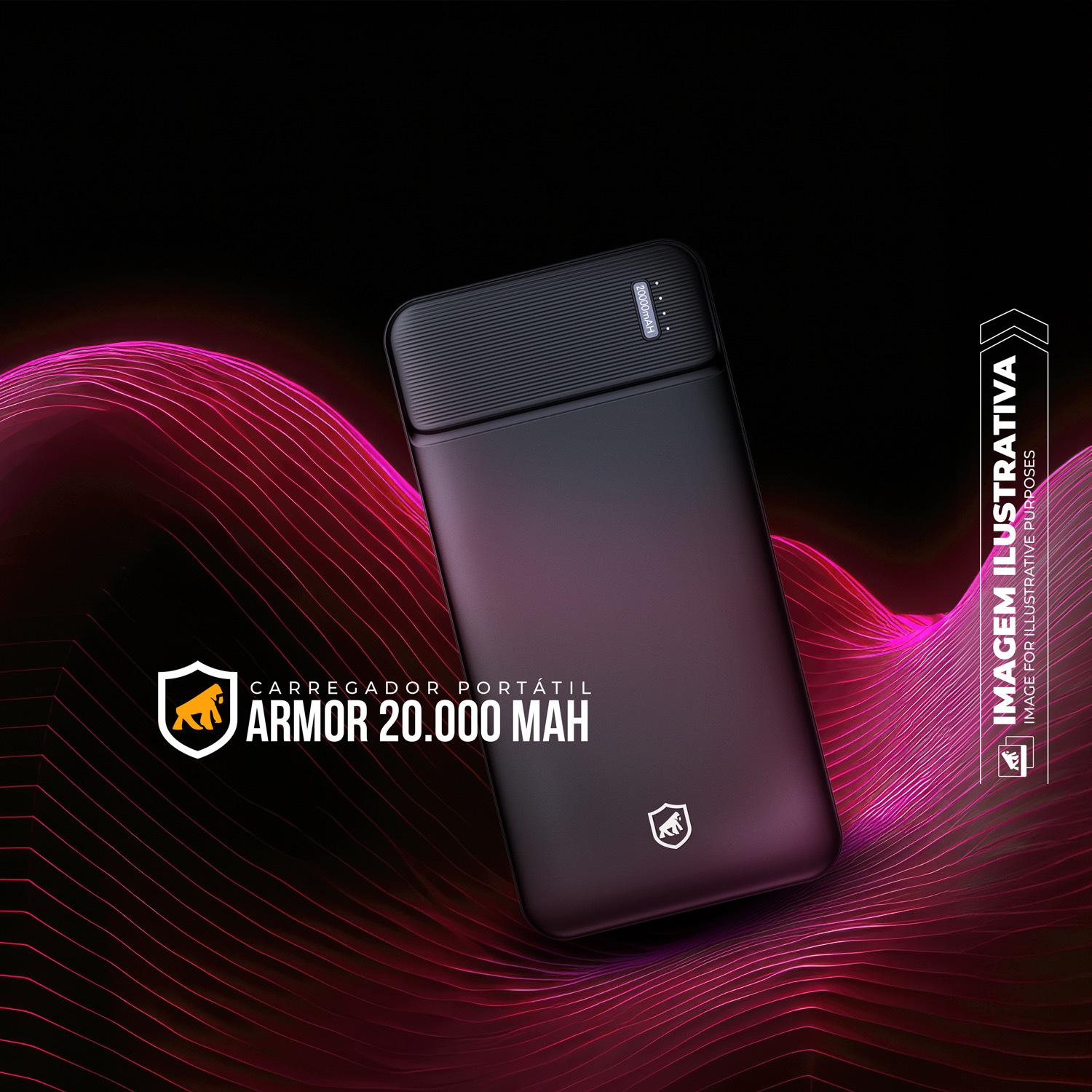 Carregador Portátil Armor - 20.000mAh - Gshield - foto 6