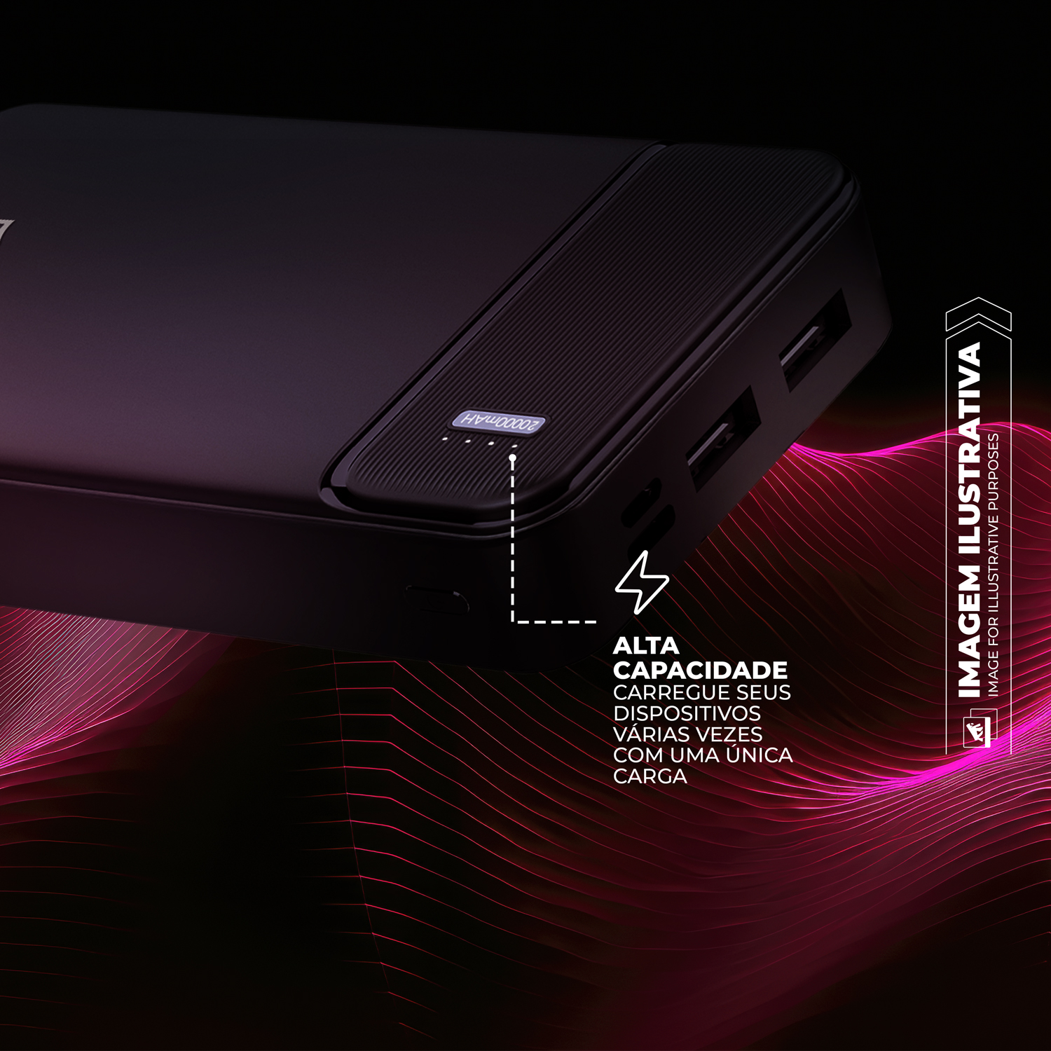 Carregador Portátil Armor - 20.000mAh - Gshield - foto 4