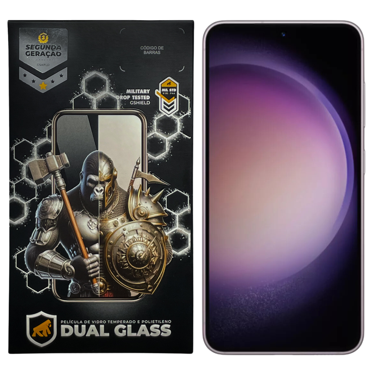 Película para Samsung Galaxy S23 Plus - Dual Glass Preta - Gshield