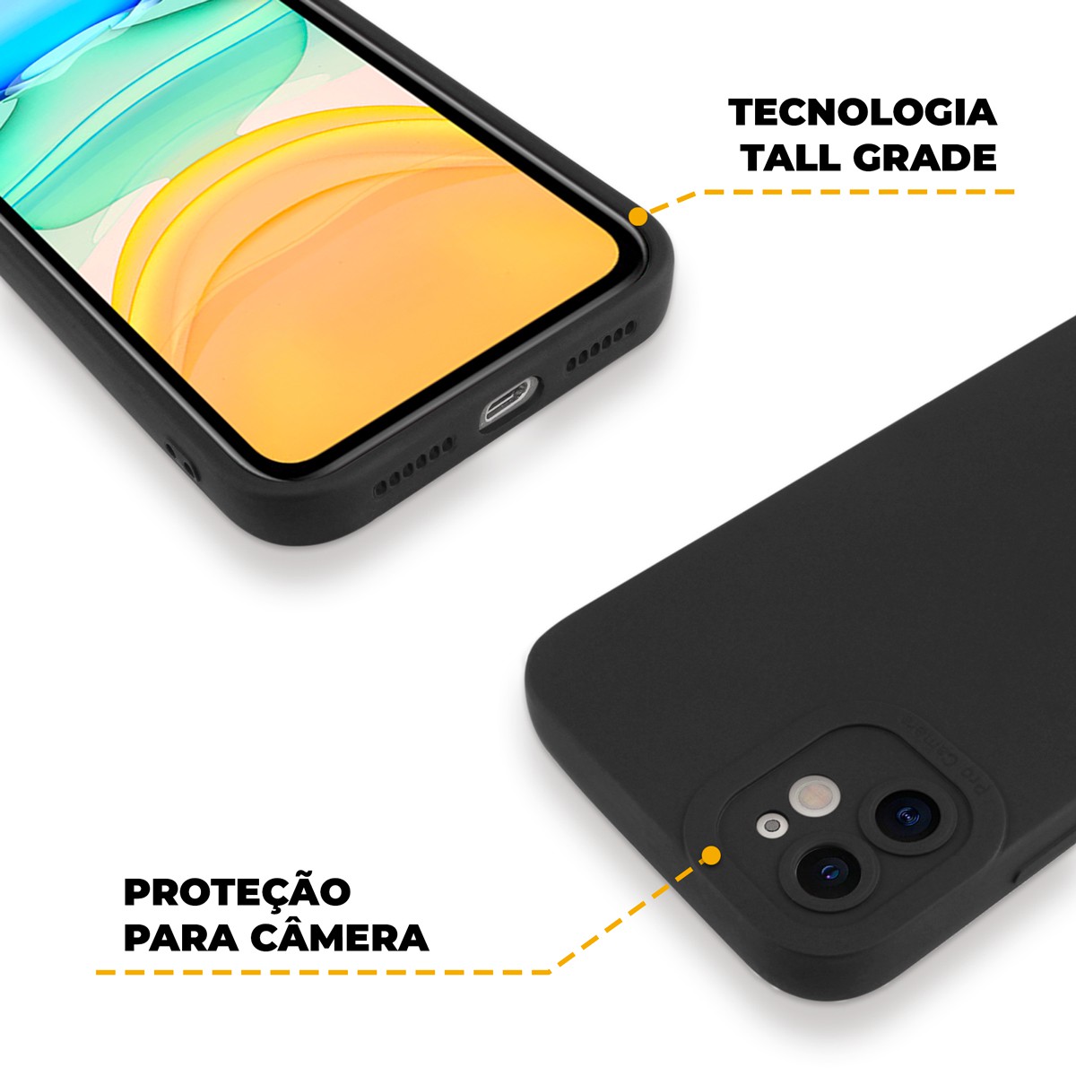 Capa para iPhone 11 - Preta - Silicon Cloud - Gshield