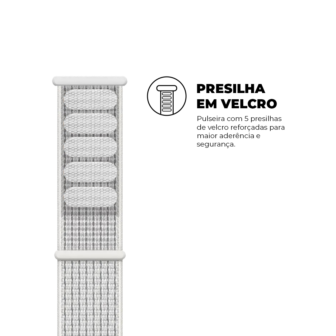 Pulseira para Apple Watch Ballistic 49MM - Branco - Gshield