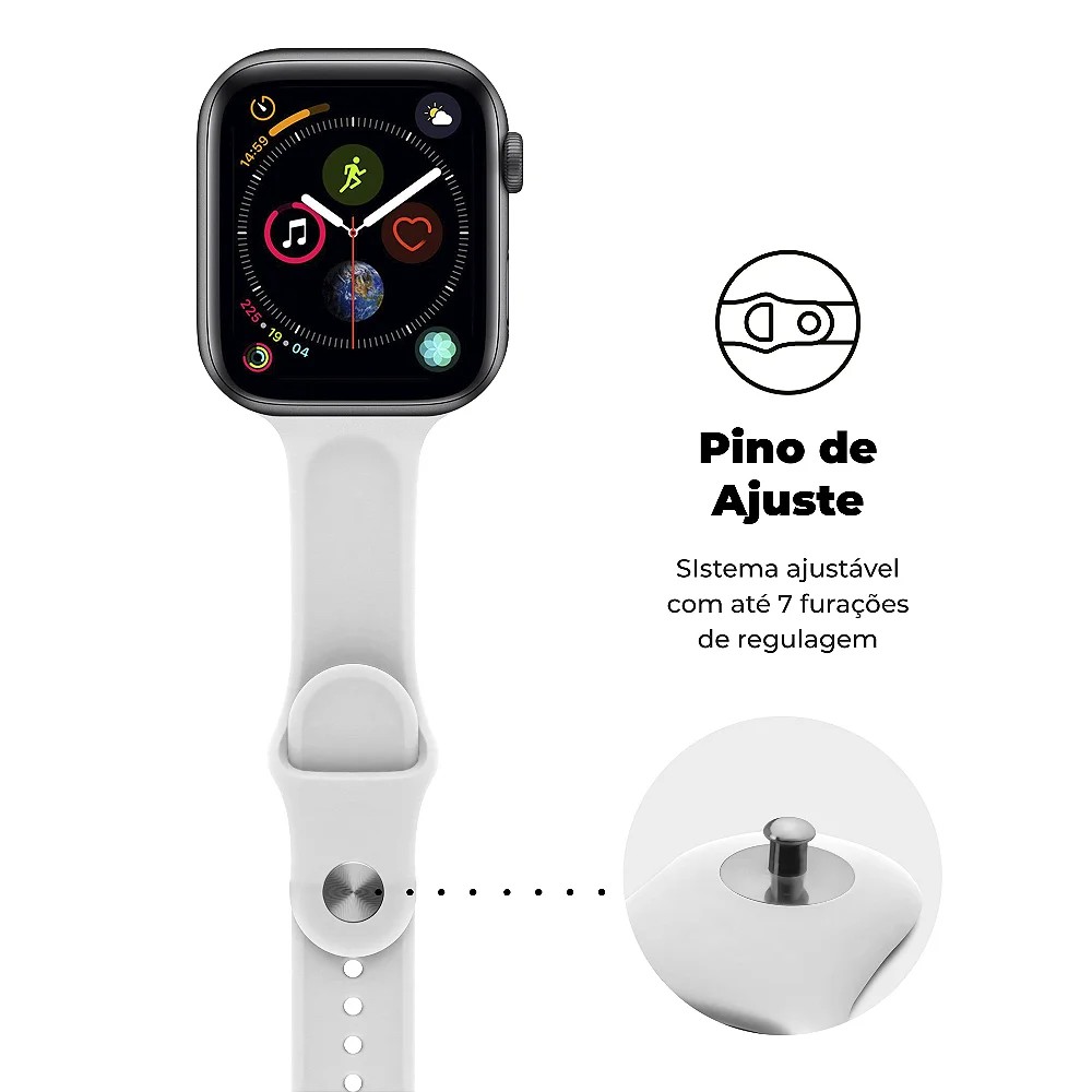 Pulseira Para Apple Watch 49MM Ultra Fit - Branco - Gshield