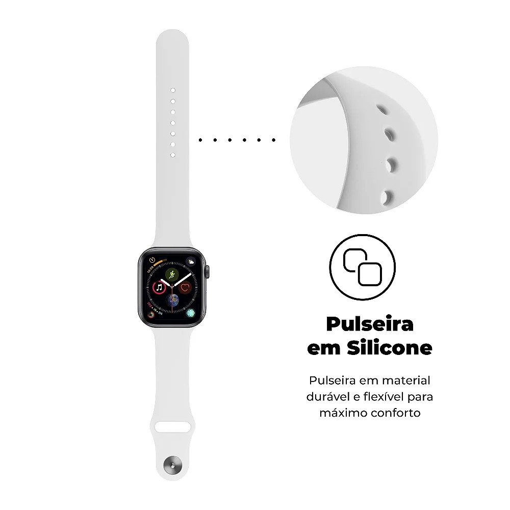 Pulseira Para Apple Watch 49MM Ultra Fit - Branco - Gshield