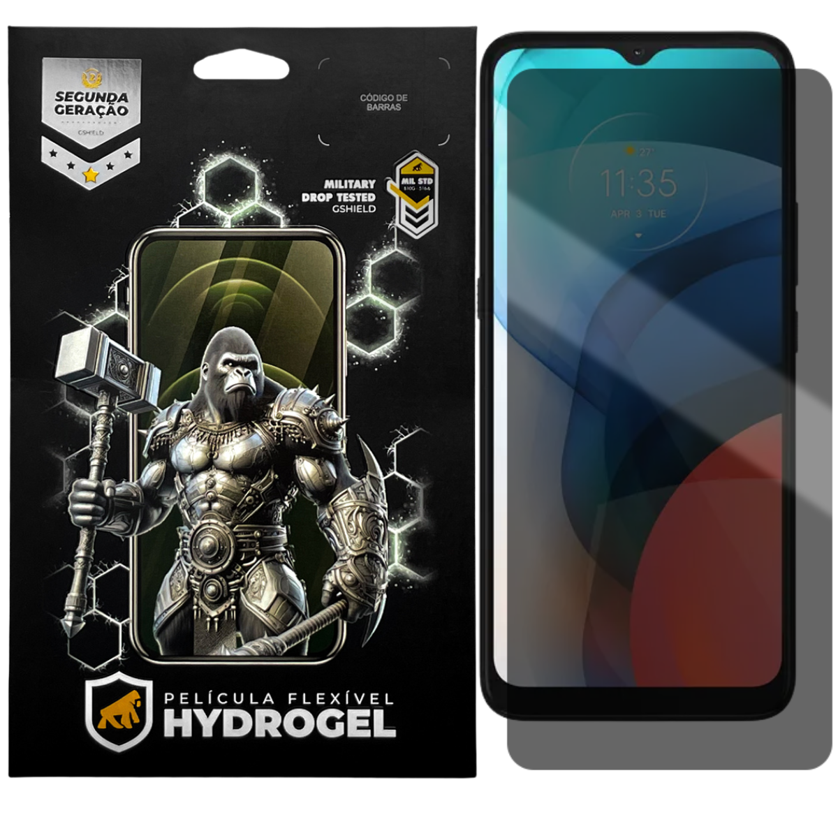 Película para Motorola Moto E7 - Privacidade Hydrogel - Gshield