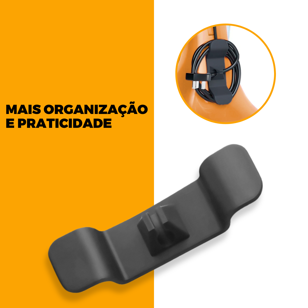 Organizador suporte adesivo para Fios e Cabos de Eletrodomésticos / Eletrônicos - foto 2