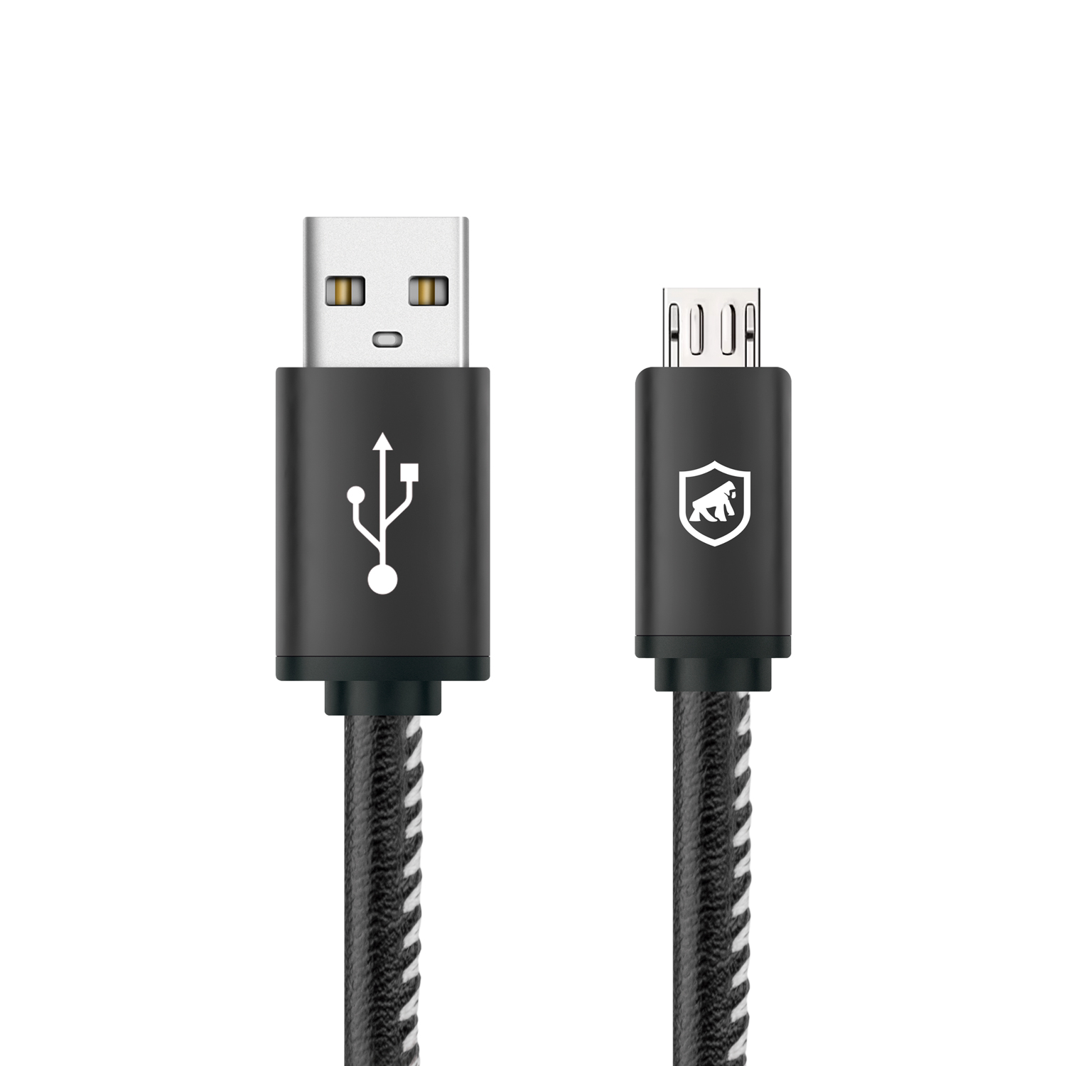 Cabo Micro USB V8 Reforçado 1,5m para Carregamento Rápido e Transferência de Dados - Turbo Militar - Gshield