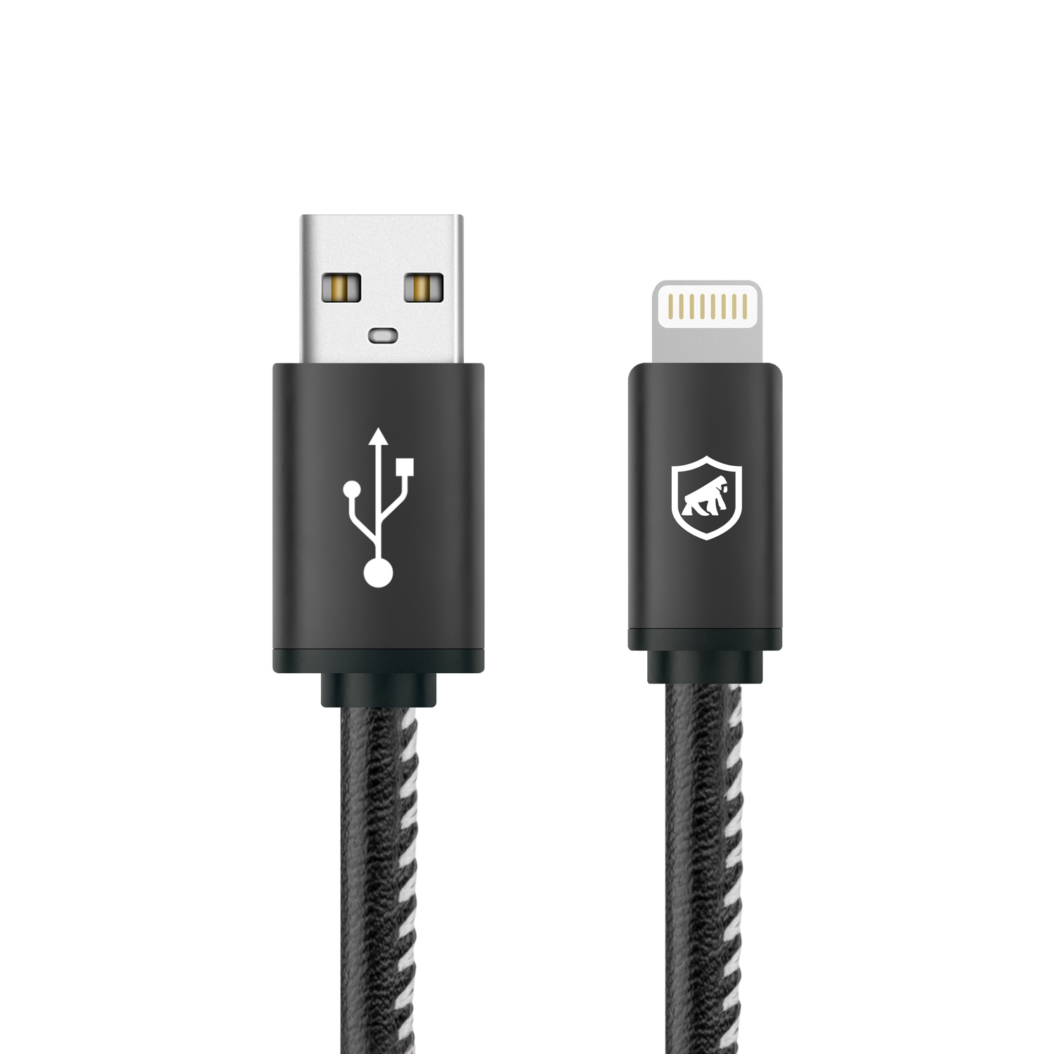 Cabo Lightning/USB-A Reforçado 1,5M Certificado MFI para iPhone/iPad - Turbo Militar - Gshield