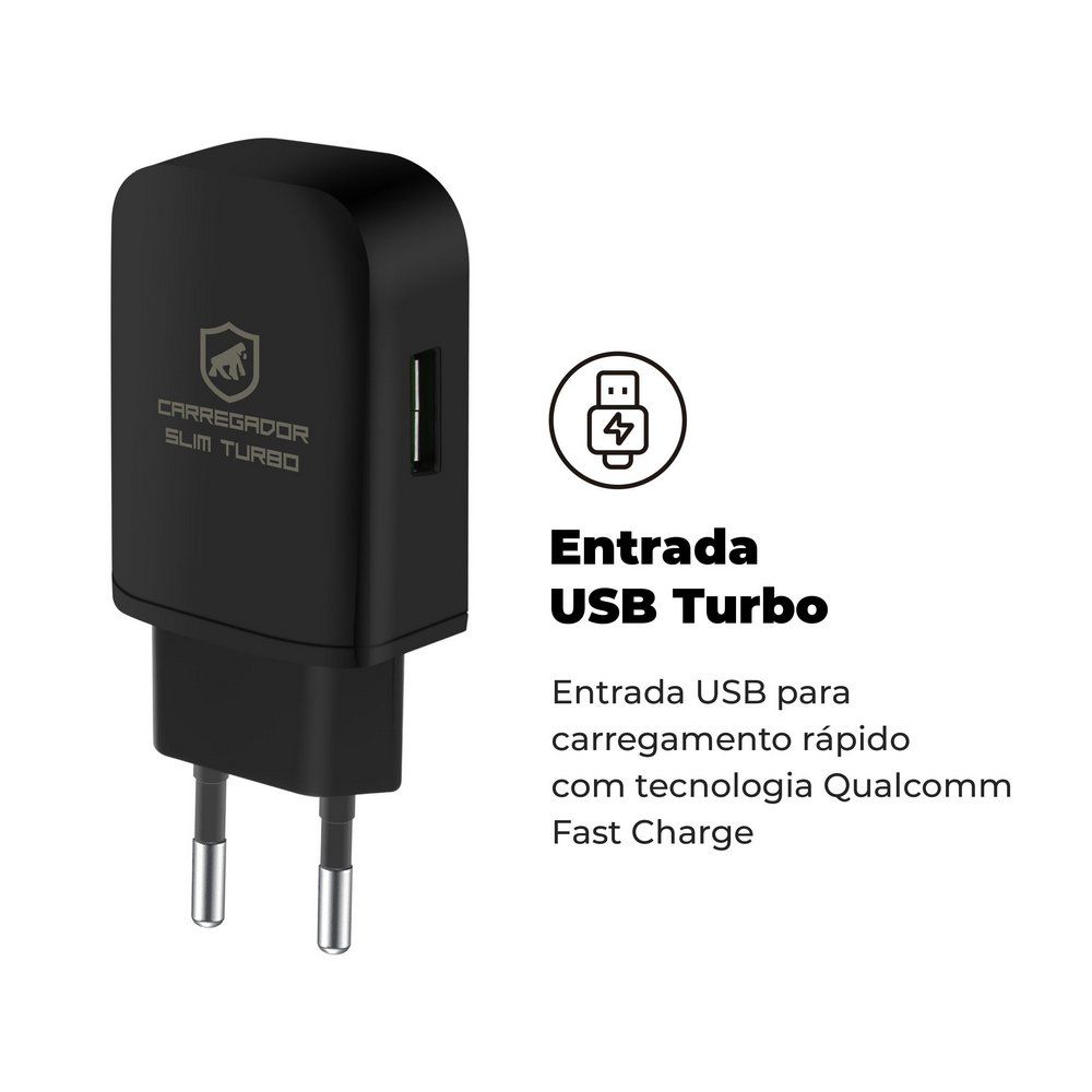 Kit Carregador Turbo Slim com Cabo Dual Shock Type C / Tipo C/ USB - Original - Gshield - foto 4
