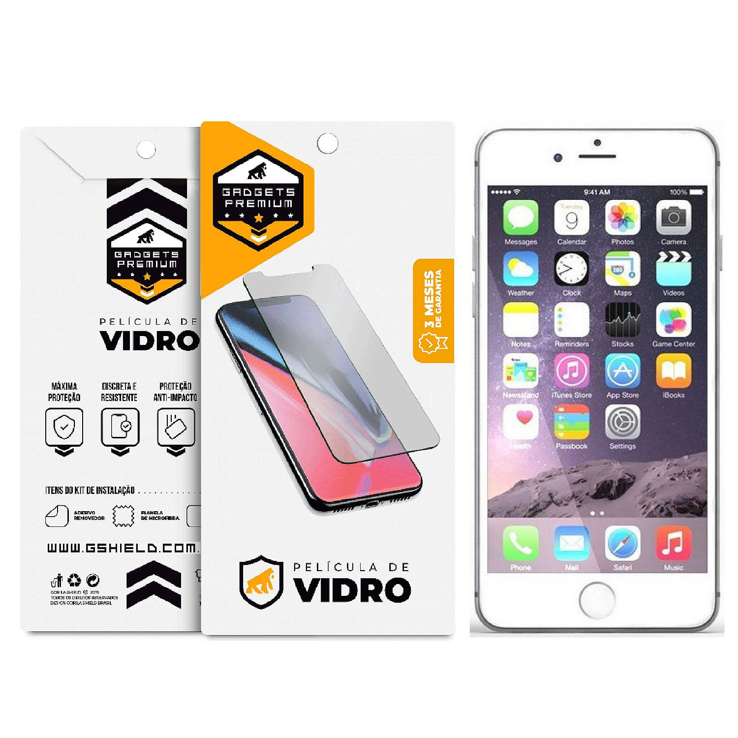 Película para iPhone 6 e 6s - Vidro Dupla - Gshield