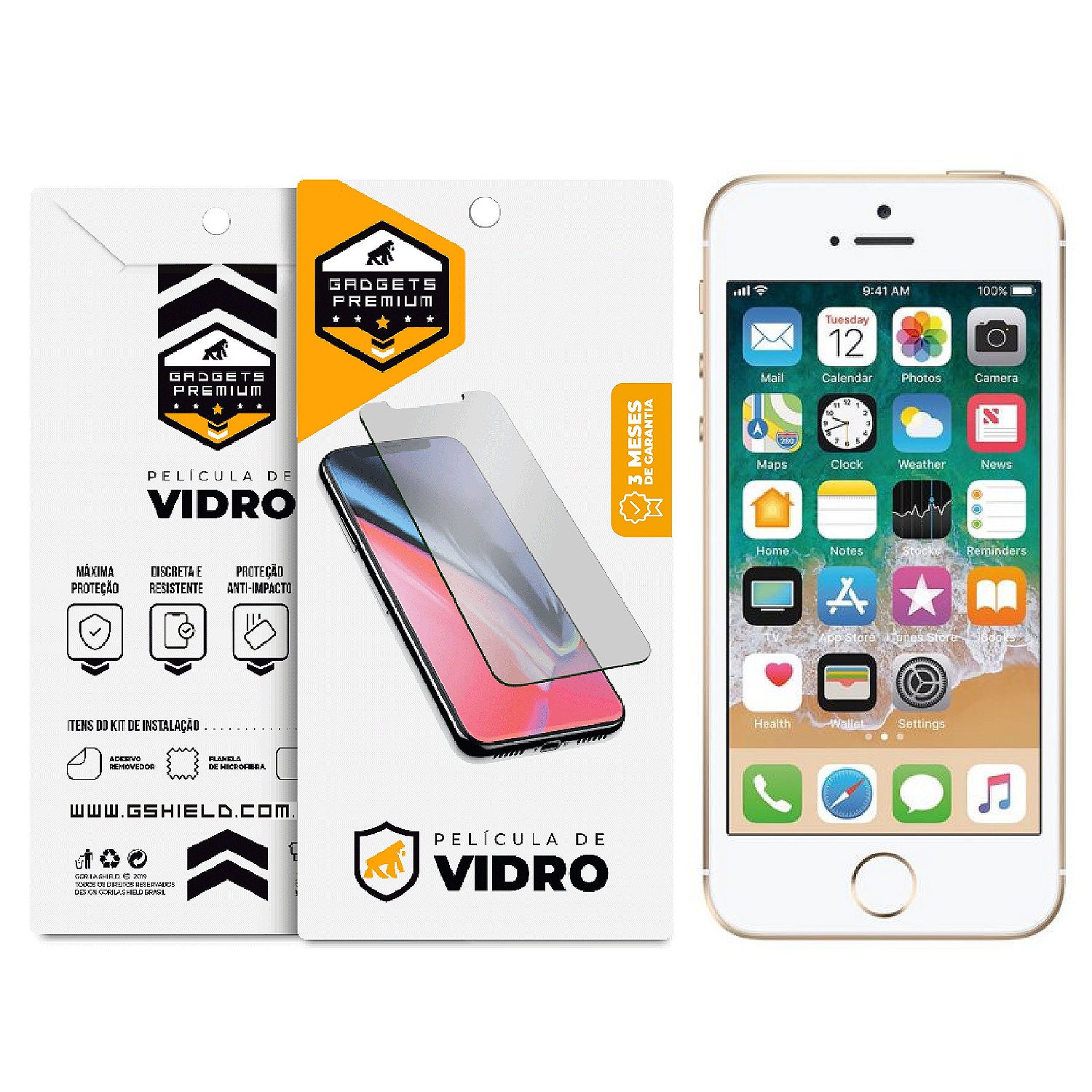 Película para iPhone 5 , 5s , Se 2016 - Vidro Dupla - Gshield