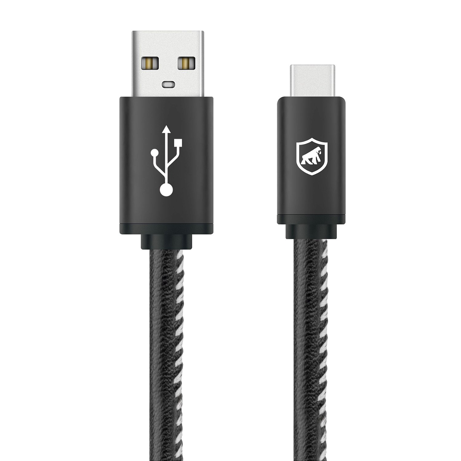 Cabo USB-A/Tipo C Reforçado 1,5m para Carregamento Rápido e Transferência de Dados - Turbo Militar - Gshield