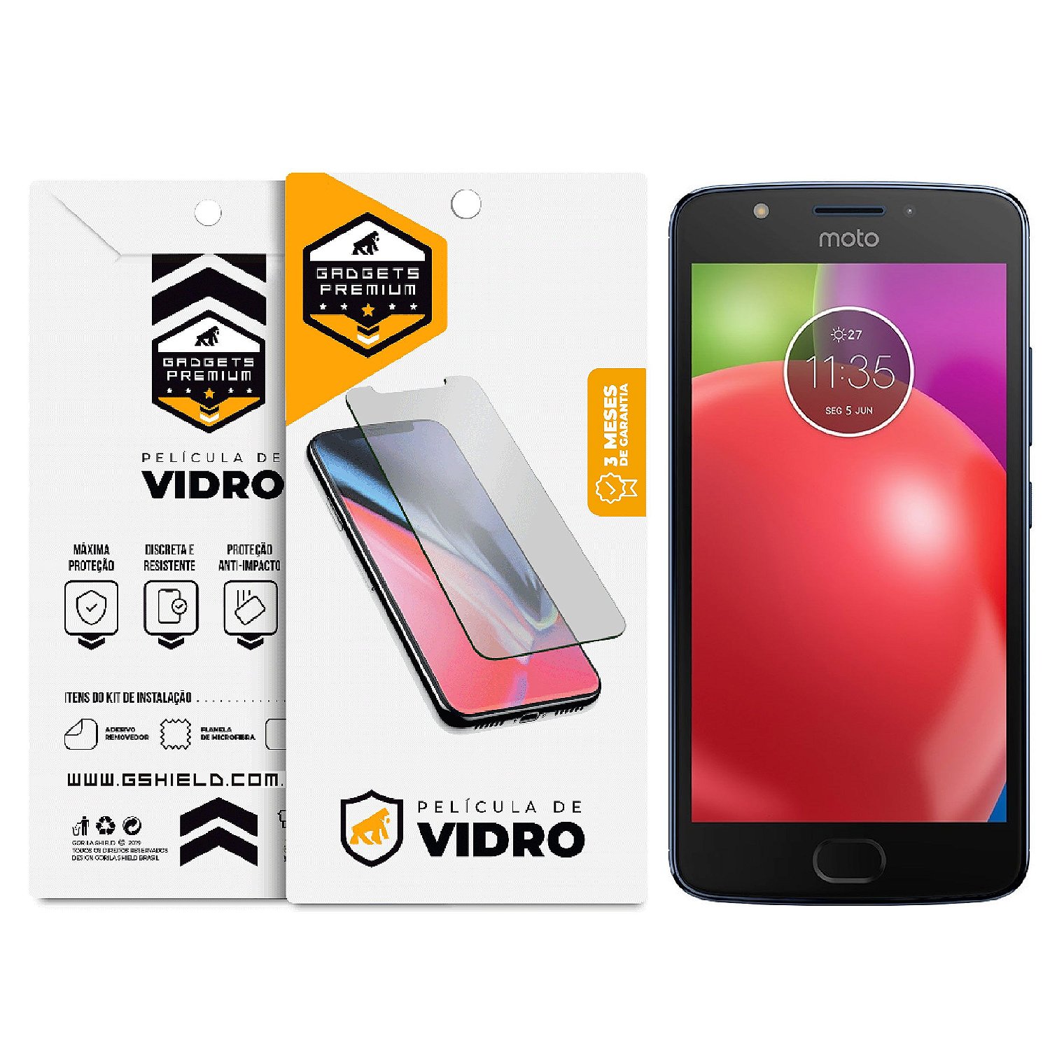 Película para Motorola Moto E4 - Vidro Dupla - Gshield