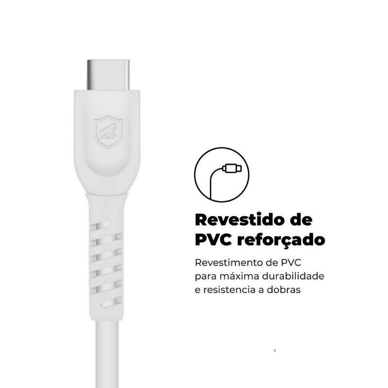 Carregador Motorola original + Cabo Tipo C - Gshield - foto 2