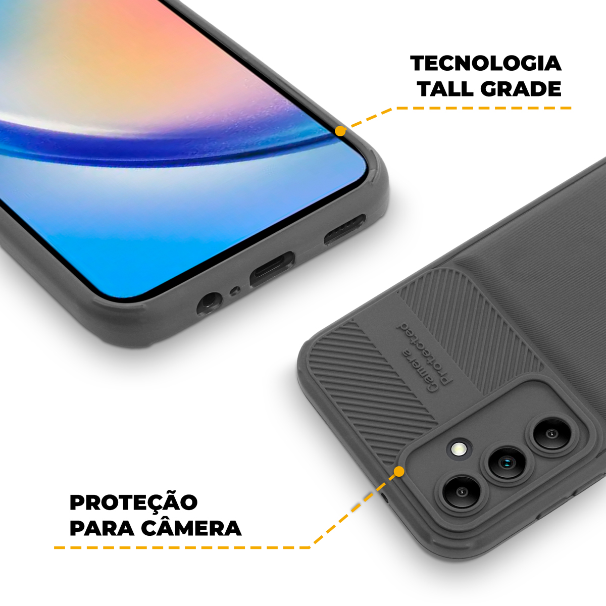 Capa para Samsung Galaxy A34 5G - Symetric Preta - Gshield