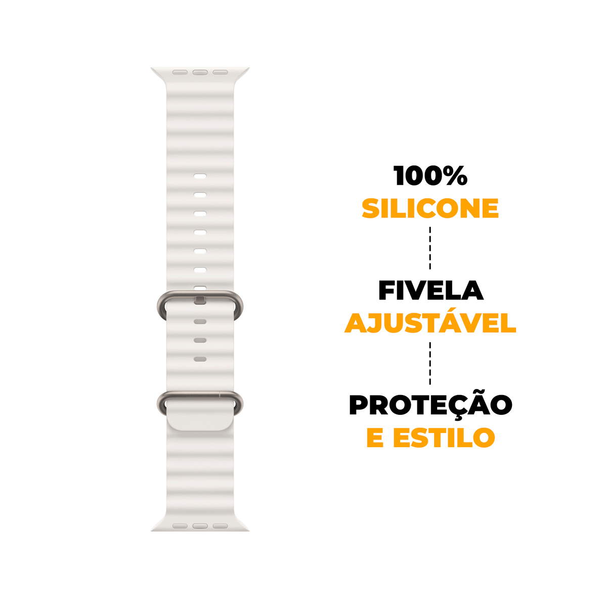 Pulseira para Apple Watch 38 / 40 / 41 MM - Oceano Cloud  - Prata - Gshield