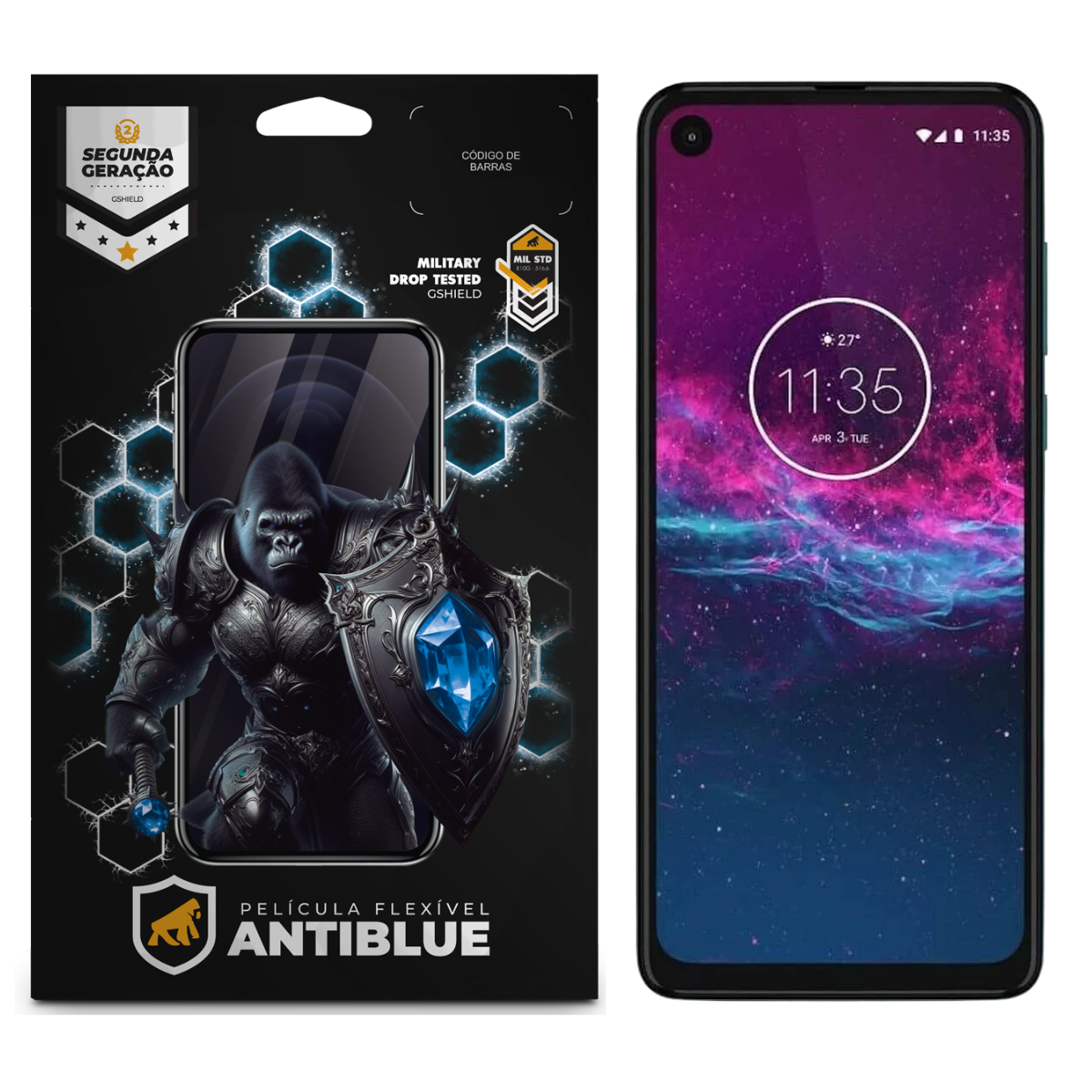 Película para Motorola One Action - AntiBlue - Gshield