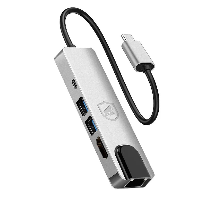 Suporte para Notebook Armor Slim + Adaptador de Rede RJ45 - Hub 5 em 1 Internet / HDMI para Tipo C - Gshield - foto 6